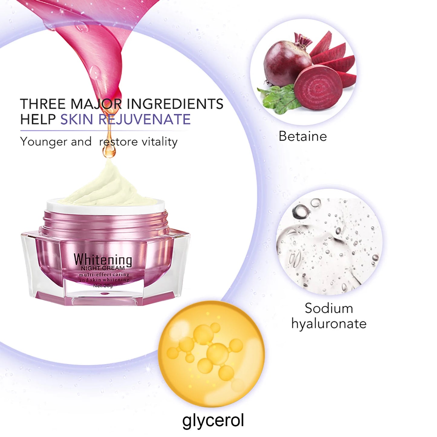 Face Cream with Hyaluronic Acid | Whitening + Anti-Aging